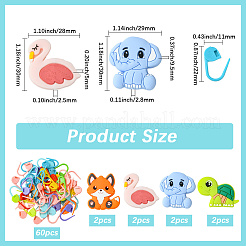 60Pcs ABS Plastic Knitting Crochet Locking Stitch Markers Holder&nbsp;DIY-SC0030-62