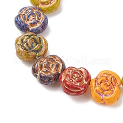 Painted Glass Beads Strands&nbsp;GLAA-B037-12C-12C