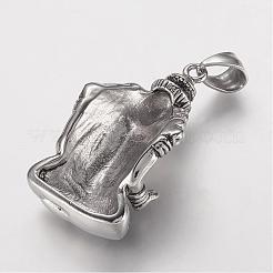 304 Stainless Steel Pendants&nbsp;STAS-P137-15