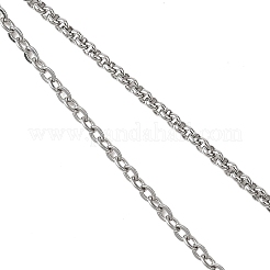 304 Stainless Steel Cable Chain Rolo Chain Bracelet Making&nbsp;AJEW-JB01459-02