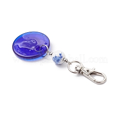 Handmade Lampwork Evil Eye Pendant Decorations&nbsp;HJEW-JM04143-01
