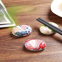 5Pcs 5 Colors Japanese Style Porcelain Chopsticks Rest Dinner Spoon Stand Knife Fork Holder&nbsp;DJEW-LP0003-21