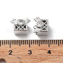 Rack Plating Brass Micro Pave Cubic Zirconia Pendants&nbsp;KK-K333-86P