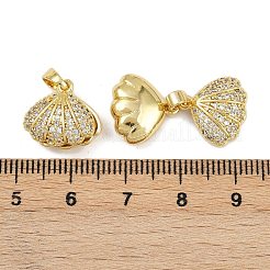 Brass Micro Pave Cubic Zirconia Pendants&nbsp;KK-F908-05G
