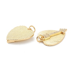 Brass Micro Pave Cubic Zirconia Pendants&nbsp;ZIRC-P200-12A-G