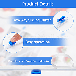 Plastic Reusable Cling Film Slide Cutter&nbsp;AJEW-CP0007-87C