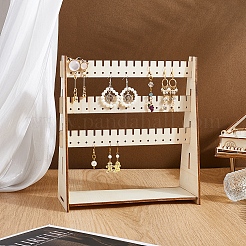 Wooden Earring Display Stands&nbsp;EDIS-WH0016-072
