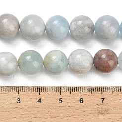 Natural Aquamarine Beads Strands&nbsp;G-F591-29A-12mm-02