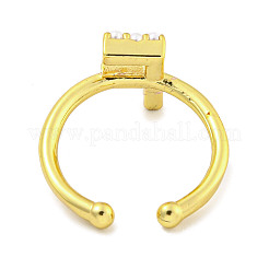 Rack Plating Brass Open Cuff Rings for Women&nbsp;RJEW-F162-01G-F