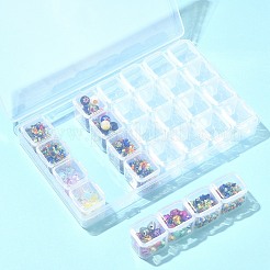 2Pcs Transparent Plastic 28 Grids Bead Containers&nbsp;CON-CJ0001-20