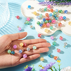 66Pcs 11 Colors Electroplate Imitation Jade Glass Charms&nbsp;PALLOY-TAC0312