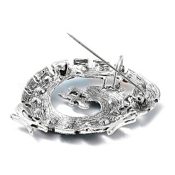 Dragon Rhinestone Brooch Pins&nbsp;JEWB-K018-09AS-02