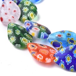 Handmade Millefiori Glass Beads Strands&nbsp;LK-R004-08