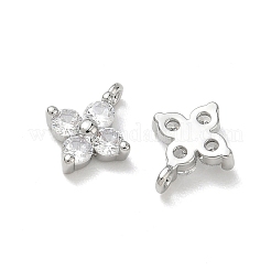 SHEGRACE Brass Cubic Zirconia Charms&nbsp;XGRQ4H448-680P-A