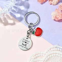 Stainless Steel & Alloy Enamel Keychain&nbsp;KEYC-YW00077