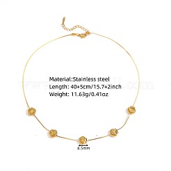 304 Stainless Steel Link Serpentine Chain Necklaces for Women&nbsp;WGD381E-04