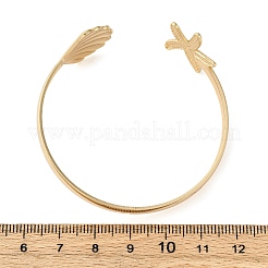Brass Open Cuff Bangles for Women&nbsp;BJEW-R024-01G