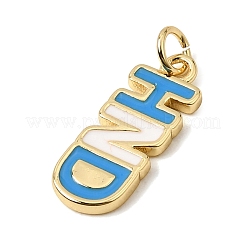 Brass Enamel Pendants&nbsp;KK-CBAA41C-17B-G