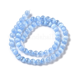 Natural Selenite Dyed Beads Strands&nbsp;G-P493-02E