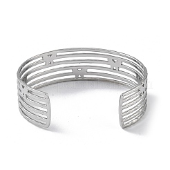 304 Stainless Steel Cuff Bangles&nbsp;BJEW-Z078-23P
