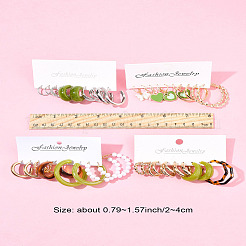5 Sets 5 Colors Alloy Hoop Earring Sets&nbsp;EJEW-FS0001-23A