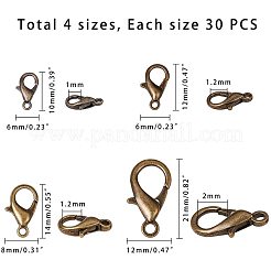 Zinc Alloy Lobster Claw Clasps&nbsp;PALLOY-PH0012-98