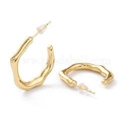 Brass Half Hoop Earrings&nbsp;EJEW-A056-14G