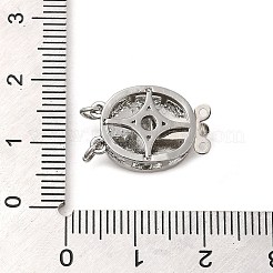 Brass Micro Pave Clear Cubic Zirconia Box Clasps&nbsp;KK-M270-11P