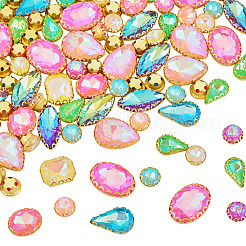 100Pcs Glass Sew on Rhinestones&nbsp;GLAA-TA0004-47