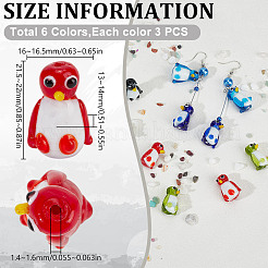 18Pcs 6 Colors Handmade Lampwork Beads&nbsp;LAMP-DR0001-05