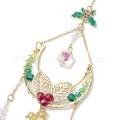 Christmas Brass Moon Hanging Ornaments&nbsp;HJEW-TA00210