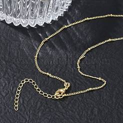 Brass Satellite Chain Necklaces for Women&nbsp;KK-CBA2293-04G