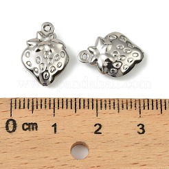 304 Stainless Steel Pendants. Strawberry Charm&nbsp;STAS-A190-06P