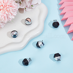 3 Pairs 3 Colors Iron & Polystyrene & PET Doll Craft Eyes&nbsp;DIY-PH0031-58B
