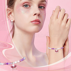 Transparent & Spray Painted Crackle & Imitation Jade Glass Beads&nbsp;GLAA-PH0003-47A