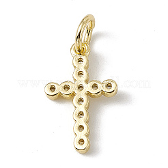 Brass Micro Pave Cubic Zirconia Charms&nbsp;ZIRC-F132-01G