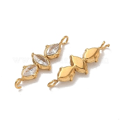 304 Stainless Steel Pave Clear Cubic Zirconia Connector Charms&nbsp;LS-SA-CBAE491-01G