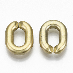 Opaque Spray Painted Acrylic Linking Rings&nbsp;OACR-S021-18A-B01