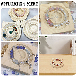 6Pcs 6 Styles Beech Wooden Jewelry Bracelet Finger Ring Diplay Holder Tray&nbsp;ODIS-BBC0001-03B