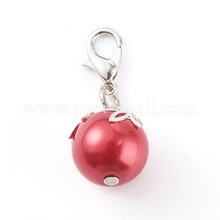 Baking Paint Pearlized Glass Pearl Round Beads&nbsp;HJEW-JM00460
