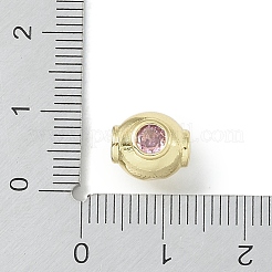 Rack Plating Brass Micro Pave Cubic Zirconia Beads&nbsp;KK-A220-24B-G