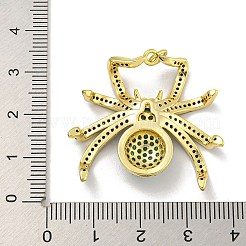 Rack Plating Brass Micro Pave Cubic Zirconia Pendants&nbsp;KK-C074-29G