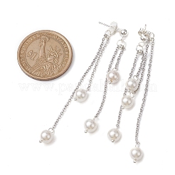 Natural Pearl Front Back Stud Earrings&nbsp;EJEW-TA00353