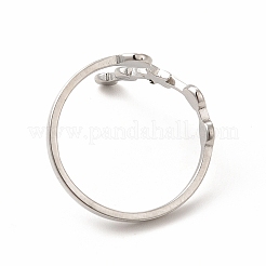 Non-Tarnish 304 Stainless Steel Morning Star Open Cuff Ring for Women&nbsp;X-RJEW-B027-12P