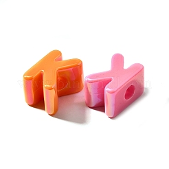 UV Plating Opaque Acrylic European Beads&nbsp;SACR-Z007-01K