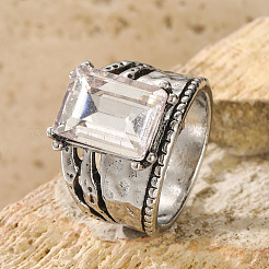 Alloy and Crystal Rhinestone Finger Rings&nbsp;FS-WG3D01A-01
