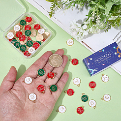 60Pcs 3 Colors Zinc Alloy Enamel Pendants&nbsp;ENAM-SC0008-26