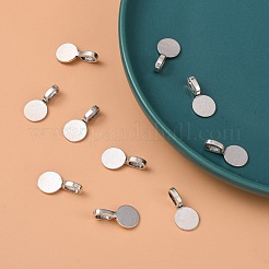 Tibetan Style Alloy Glue On Flat Pad Pendant Bails&nbsp;X-TIBEP-1124-AS-FF