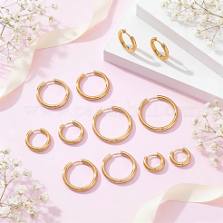 8 Pairs 4 Styles 304 Stainless Steel Huggie Hoop Earrings for Women&nbsp;EJEW-UN0003-36