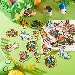 40Pcs 8 Styles Easter Polyester Cloth Sew On Ornament Accessories&nbsp;PATC-TA0001-62